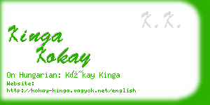 kinga kokay business card